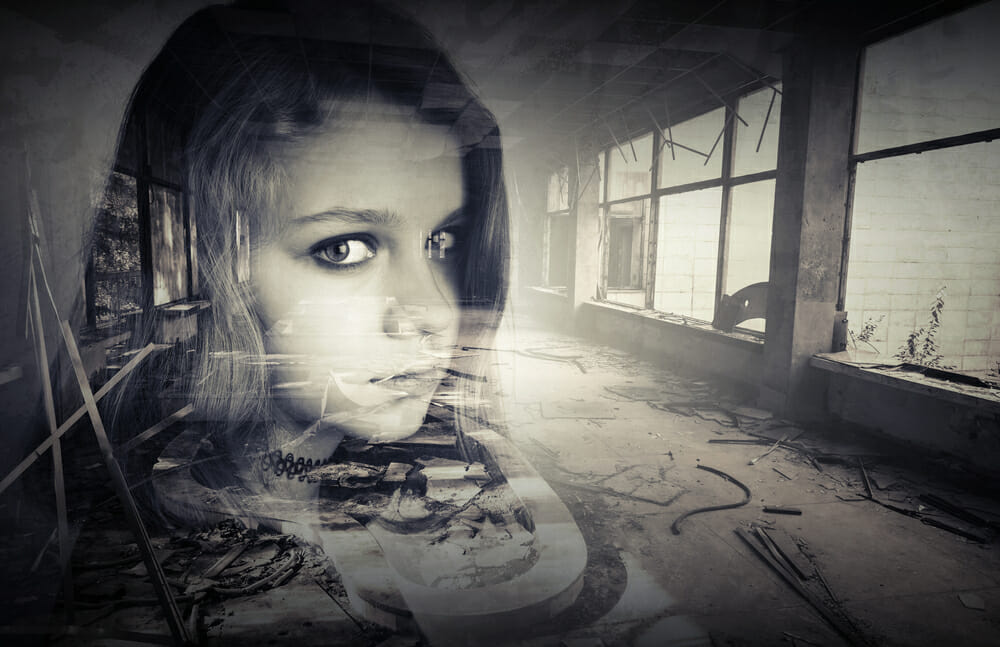 iphotography multiple exposure camera screen profile portrait girl