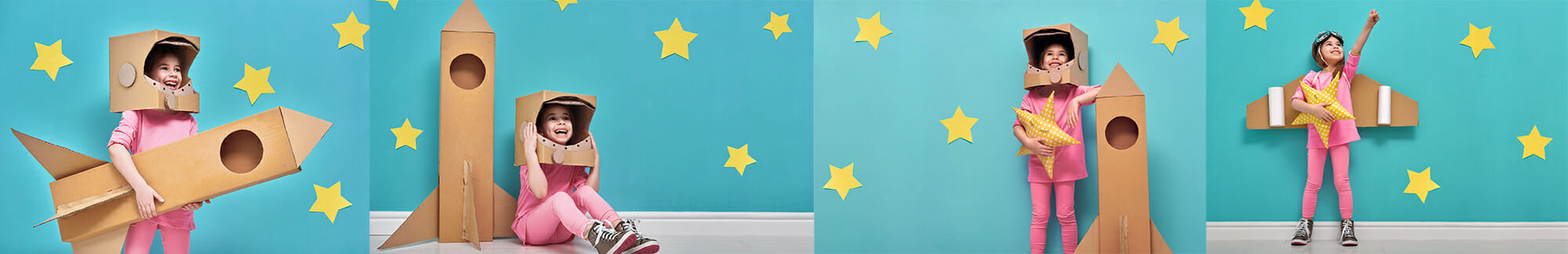 children portrait photography rocket spaceman stars dress up costume