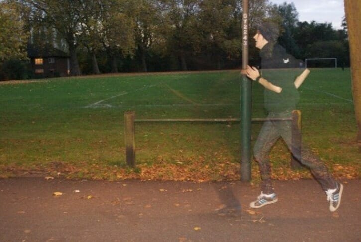 runner blur park flash