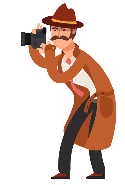 detective with camera