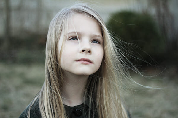 low contrast child portrait