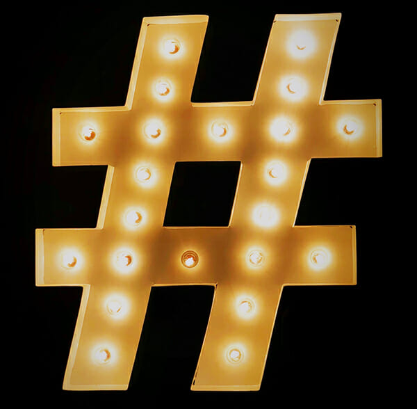 golden hashtag