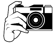 hand holding cam vector