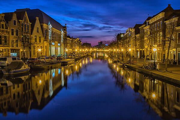 blue hour city night time