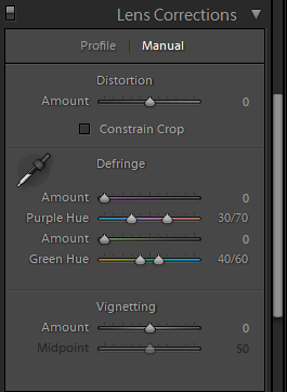 lens correction panel lightroom