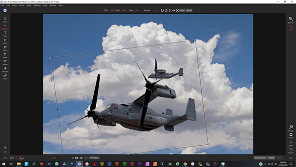 Scott Dunham Copyright 2020 Aviation photography editing screenshot 7 adding in more planes