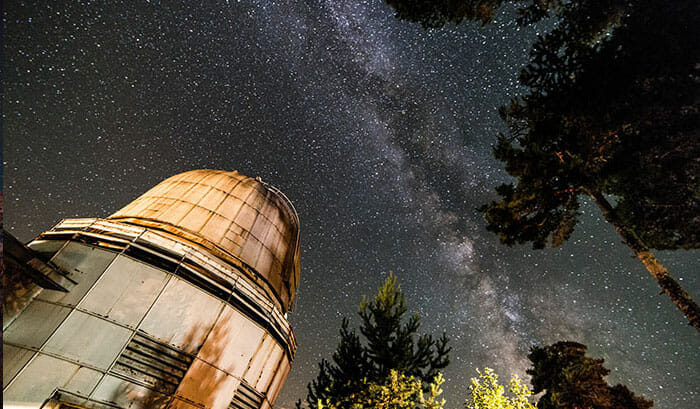 lighthouse with astrophotography