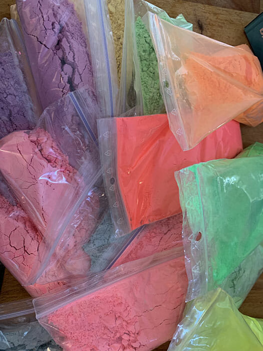 bags of holi powder