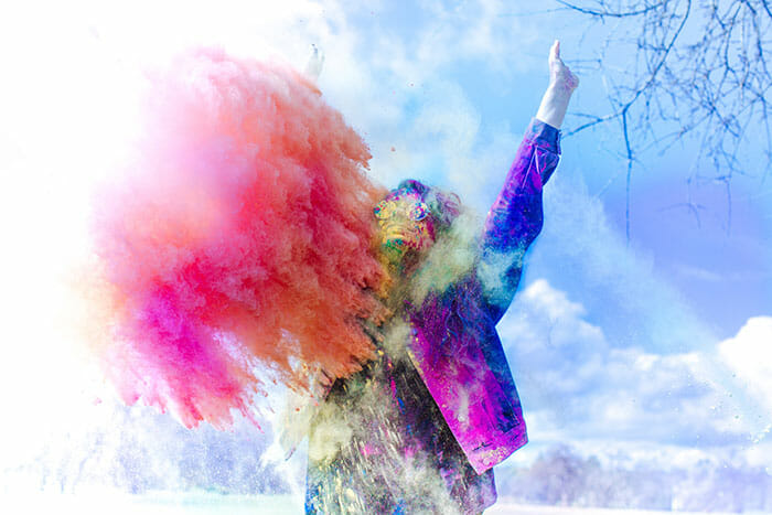 outdoor holi powder photo shoot paint powder photography