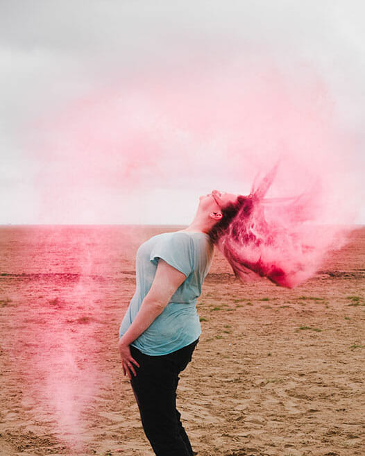 paint powder in hair