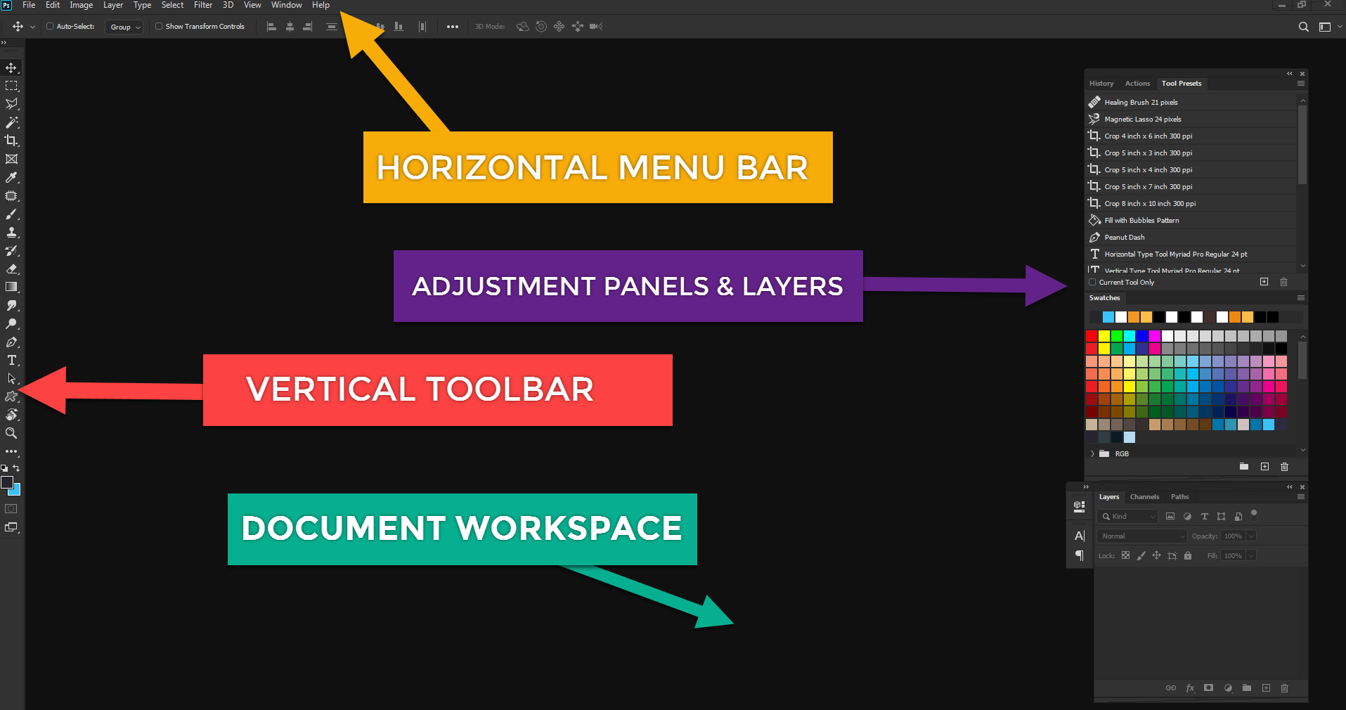 photoshop workspace photoshop workspace