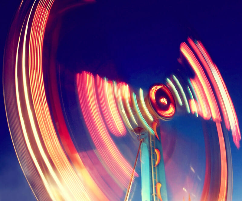 shutter speed 800px 2 shutter speed ferris wheel in motion at night