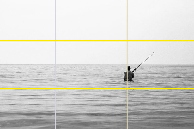 Simple,Black,And,White,Panorama,Divided,In,Half,Photo,Of minimalist photo iphotography rule of thirds example