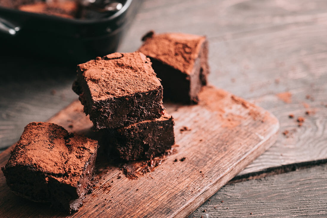 Decadent,Moist,Dark,Chocolate,Stout,Beer,Brownies,Cut,In,Squares. Food Photography Tutorial