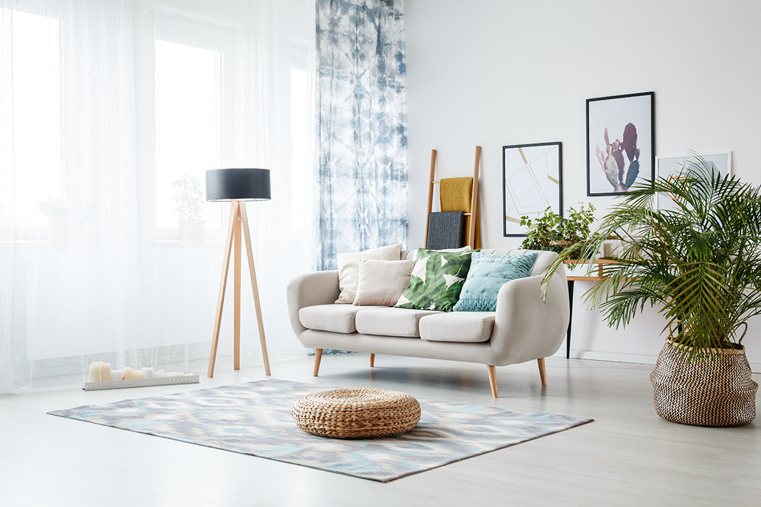 Black,Lamp,Standing,By,A,Sofa,And,A,Row,Of Real Estate Photography Tutorial