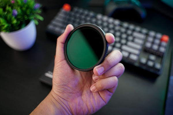 A,Man,Hand,Holding,A,Variable,Nd,(nuetral,Density),Filter Infrared Photography Tutorial